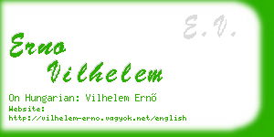 erno vilhelem business card
